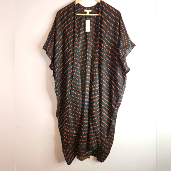 LOFT Women’s Pearl Print Long Kimono, size M/L - Picture 9 of 11